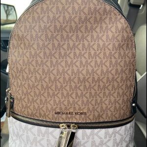 Michael Kors Acorn Rhea Leather Backpack